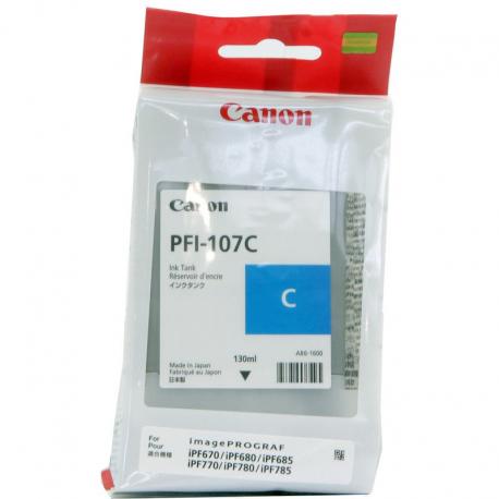 Tusz Canon PFI-107C do iPF670/680/685/770/780/785 | 130ml | cyan
