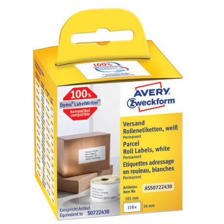 Etykiety na rolce Avery Zweckform 190x59mm białe (