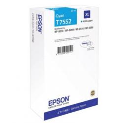 Tusz Epson T7552 XL do WorkForce Pro WF-8010/8090 | 4000 str. | 39 ml | cyan