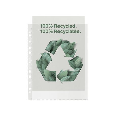 Koszulki Esselte Recycled Premium Maxi A4+/70µm groszkowe (100)