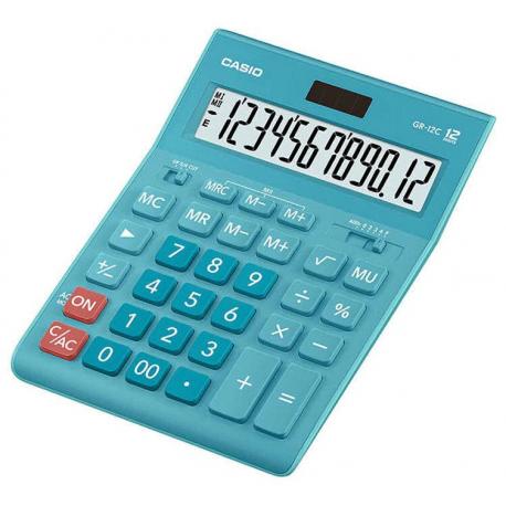 Kalkulator Casio GR-12C, NIEBIESKI
