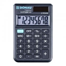 Donau Kalkulator kieszonkowy K-DT2081-01 czarny, wyświetlacz 9.0 cm