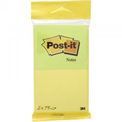 Karteczki Post-it 76x63.5mm (6720-YG) żółto-zielone (2x75)