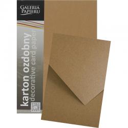 Karton ozdobny Galeria Papieru A4/270g Kraft ciemnobrązowy (20)