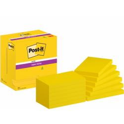 Karteczki Post-it Super Sticky 76x127mm (655-12SSCY) żółte (12x90)