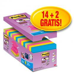 Karteczki Post-it Super Sticky Z-Notes 76x76mm (R330-SS-VP16) mix kolorów (16x90)