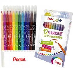 Flamastry Pentel Arts 12 kolorów