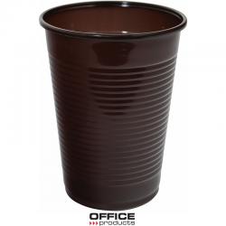 Kubek plastikowy Office Products 200ml termiczny brązowy (100)