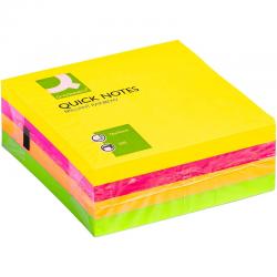 Karteczki Q-Connet Brilliant 76x76mm neon 4 kolory (4x80)