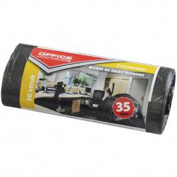 Worki na śmieci Office Products 35L HDPE czarne (50)